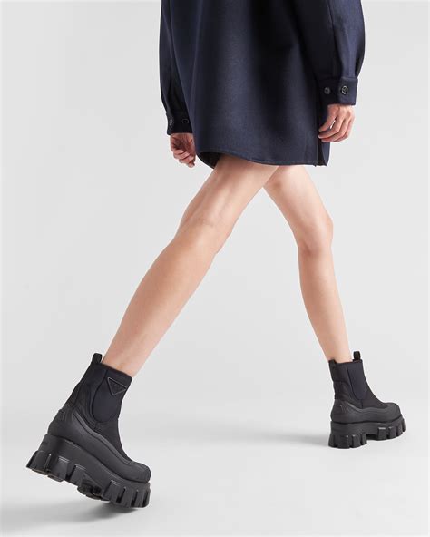 prada monolith boots wednesday|Prada monolith gabardine boots.